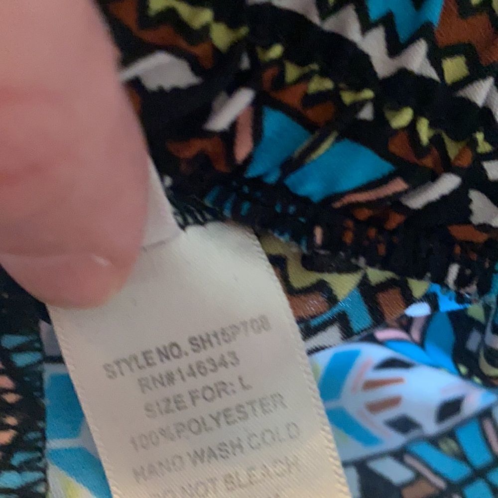 Shoshone Tribal Print High Thigh Shorts size Large L -VGUC - Picture 3 of 3